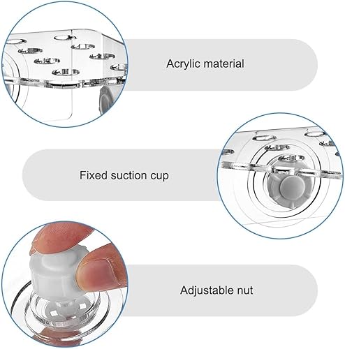 Miniatura 2 de MiOYOOW Coral Frag - Estante transparente para pecera, soporte de coral acrílico con doble ventosa para peceras de acuario (13 agujeros para