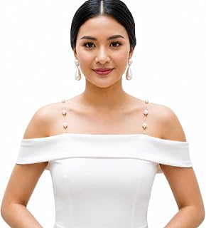 Sidkudil Elegant Pearl Bra Strap for Women – Adjustable, Invisible Clear Strap with Faux Pearl Beads – Non-Slip, Comfortab... Price In India