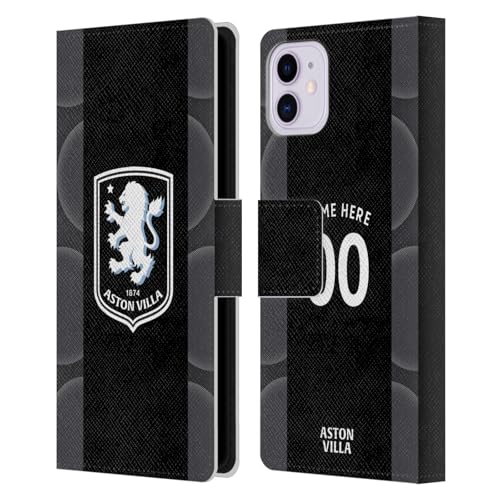 Étui Aston Villa FC iPhone 11 en cuir à rabat portefeuille Head Case Designs