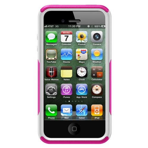Otterbox Commuter Series Case For Iphone 4/4S  - Retail Packaging - Hot Pink/White #TOP1