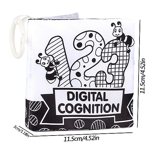 livro | Livro alto contraste 4 páginas, livros sensoriais tecido enrugado - Livro alto contraste, li