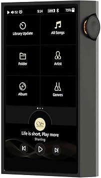 SHANLING M5 Ultra Protable Music Player,Pure Sound Audio Player,AK4191EQ+AK4499EX DAC, 768 kHz/32bit, DSD512,1100mW@32  Output,MTouch 4.0 OS,WiFi DLNA AirPlay,Bluetooth5.2,4.7-in Screen Black