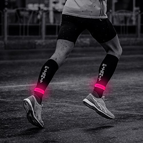Bseen 2 Pack Led Armbands For Running - Glow In The Dark Safety Running Gear Led Bracelet Sports Wristbands (Pink) #TOP5