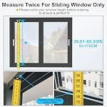 36.61-66.93 Inch Dual-Mode Airflow Exhaust Intake Vertical Window Fan Black - Image 3