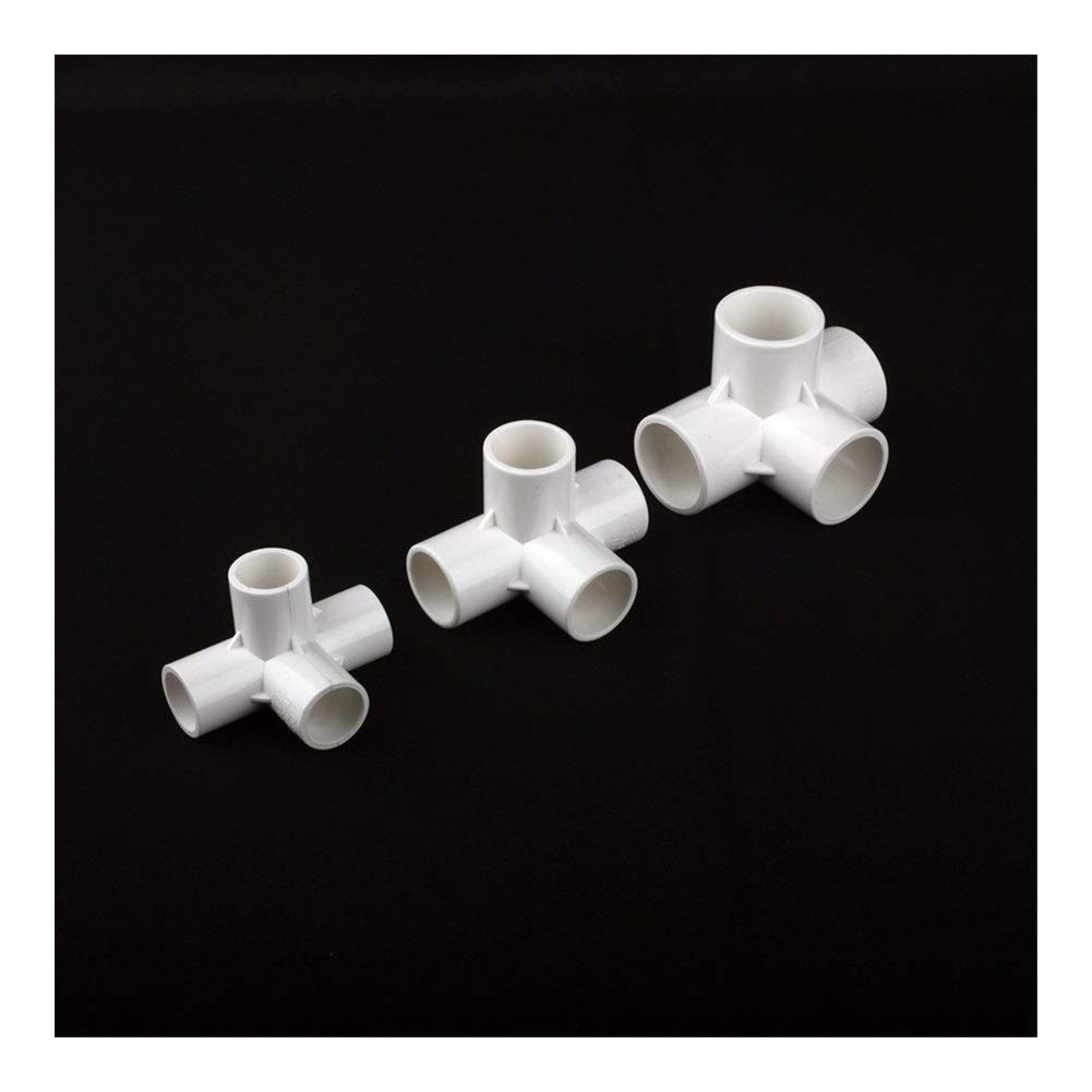 Pipe connector 10pcs PVC 20mm/25mm/32mm 4/5/6Way Tee Connector Joints Garden Irrigation Pipe Hose Fittings (Color : 5Way Connector, Diameter : Inner Diameter 25mm)