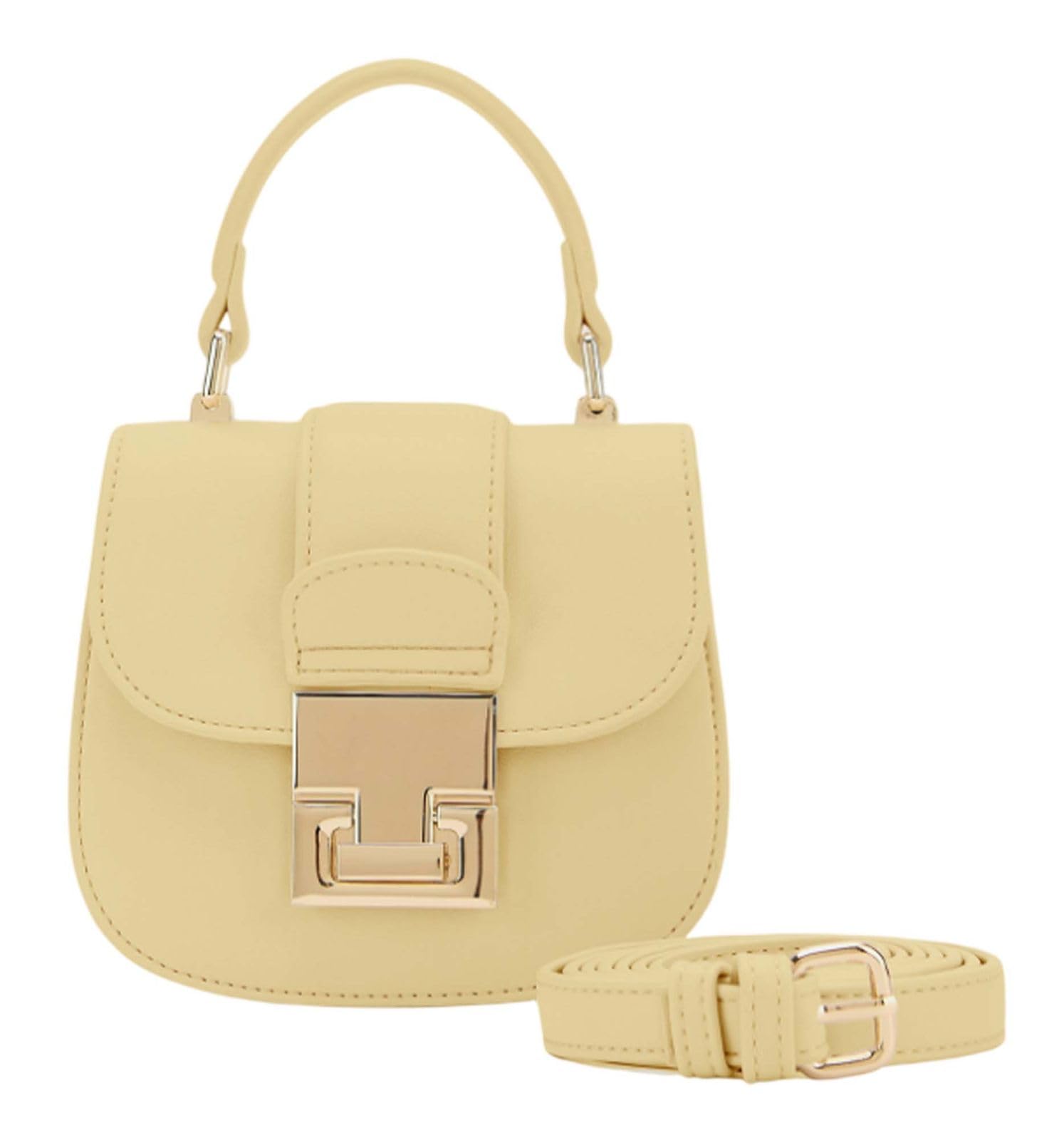 Sac à main Evje Mini jaune pastel Seidenfelt petit format