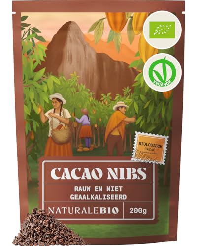 NaturaleBio Rauwe Biologische Cacaobonen Stukjes 200 gr