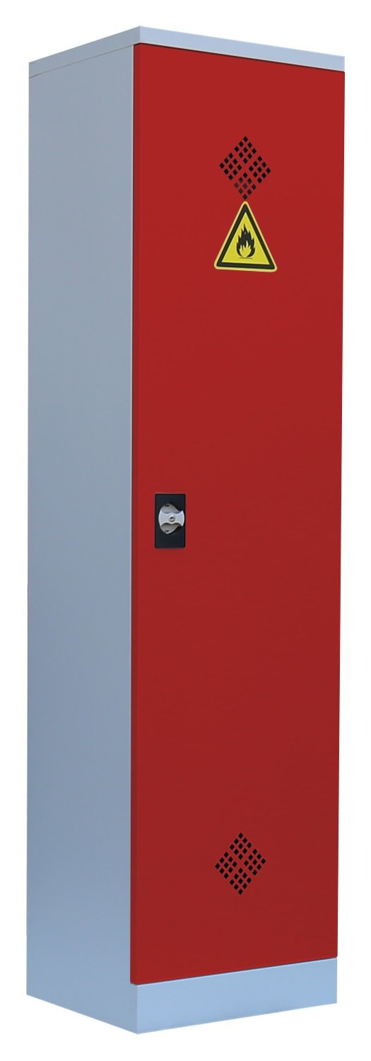 Lüllmann Umweltschrank komplett montiert Rot 195 x 50 x 42cm (HxBxT) Gefahrstoffschrank Pflanzenschutzschrank Chemikalienschrank Spritzmittelspind 566244