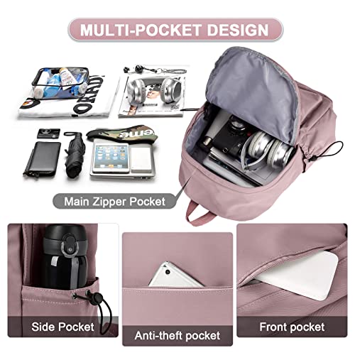 Sac à dos léger imperméable violet pour étudiants du collège