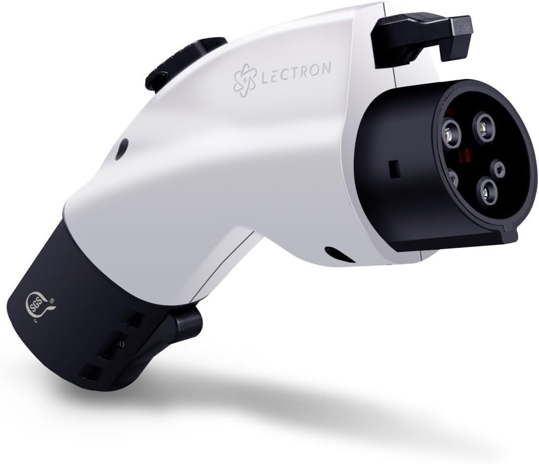 Lectron Tesla to J1772 EV Charging Adapter – NACS Converter, 48 Amp & 240V, Compatible with Tesla High Powered Connectors, Destination Chargers & Mobile Connectors for J1772 Electric Vehicles