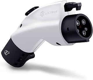 [Only for J1772 EVs ] Lectron - Tesla to J1772 Charging Adapter, Max 48A & 250V - Compatible with Tesla High Powered Connectors, Destination Chargers, and Mobile Connectors (White)