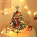 Produktbild Wankd 50 cm Weihnachtsbaum Künstlich Tannenbaum Christbaum mit LED Beleuchtung und Weihnachtsschmuck Home Party Festival DIY Dekoration