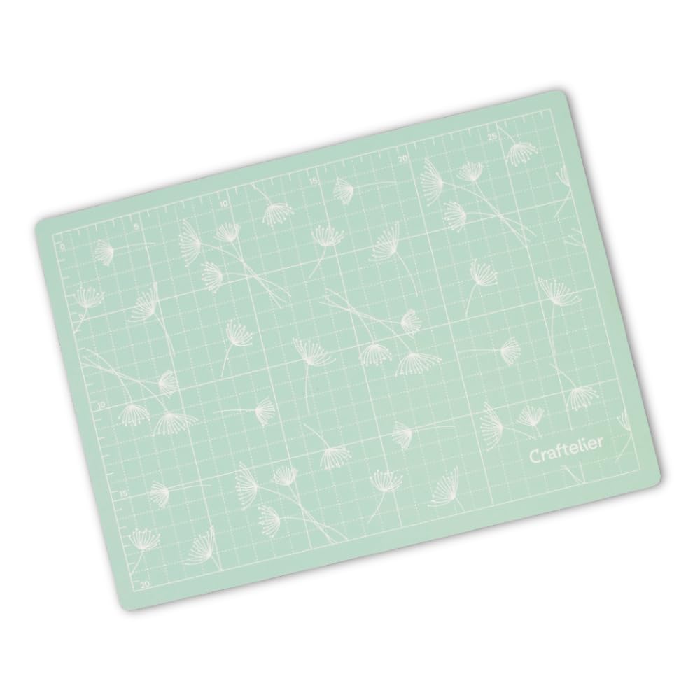 Self Healing Cutting Mat Portable A4 Cutting Board for Crafts and Sewing | Grid and Anti-slip Surface | Size 28 x 20 cm) 8 x 12