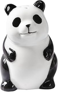 Charming Cartoon Ceramic Spice Jars Set Adorable Panda Theme Compact Seasoning Containers for Kitchen for Flavors and Condiments