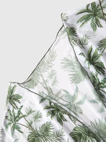 Image of QJQ Girl's 3 Piece Swimsuits Floral Tropical Bathing Suit Cute Bikini Sets with Swimwear Cover Up Kimono