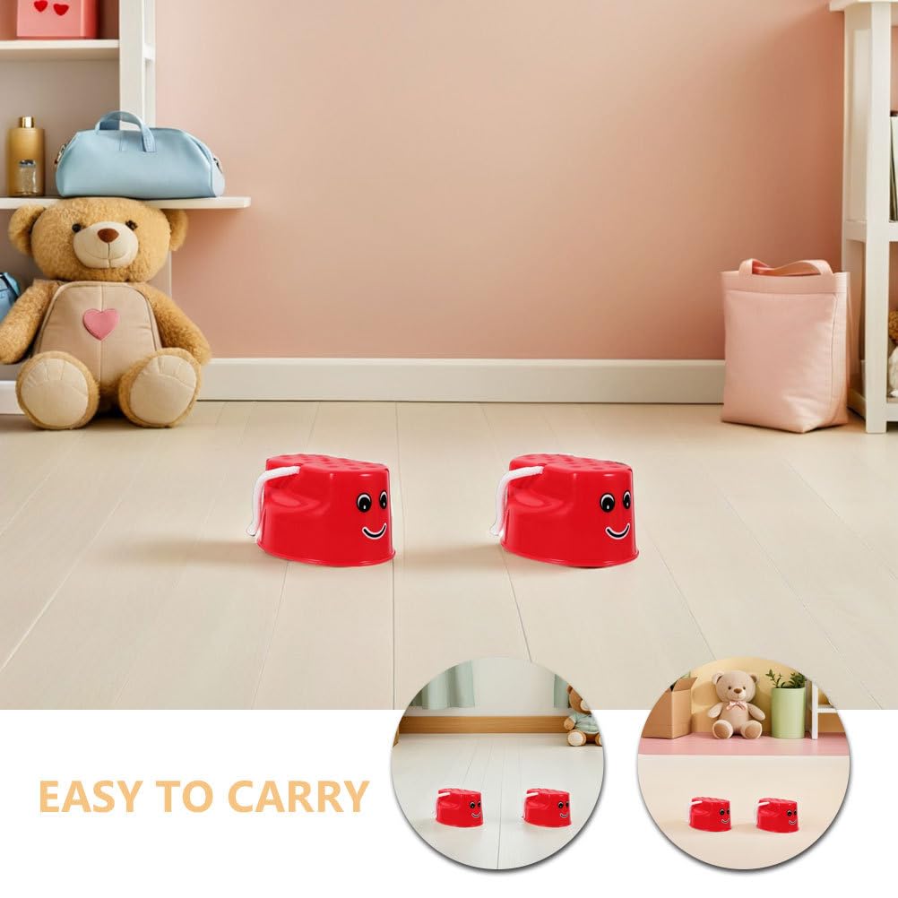 Toyvian 8 Cubos para Caminar: zancos para niños, Cubo de Equilibrio, zancos, Juguete para Juegos de Preescolar, de obstáculos Interior y Exterior.