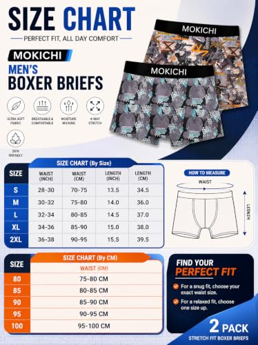 Image of Men's Printed Trunks, Pack of 2 | Abstract Geometric Design | Stretchable Elastic Waistband | Comfortable Regular Fit Underwear