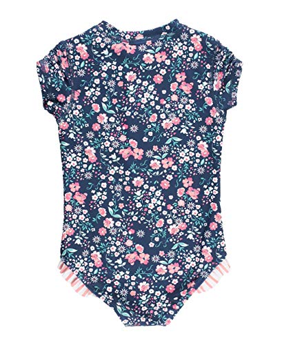 Rufflebutts® Girls Moonlit Meadow Short Sleeve One Piece Rash Guard - 5 #TOP5
