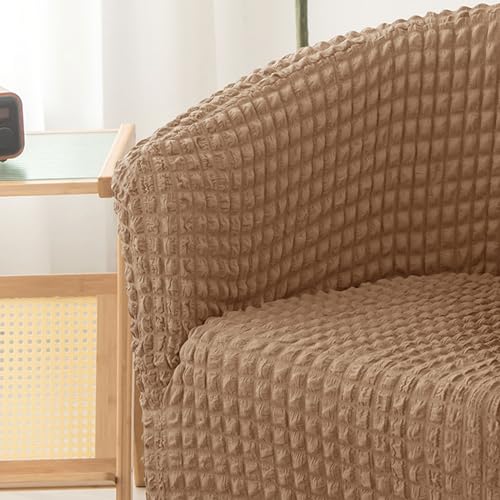 Housse de canapé extensible en seersucker pour protéger des taches et animaux