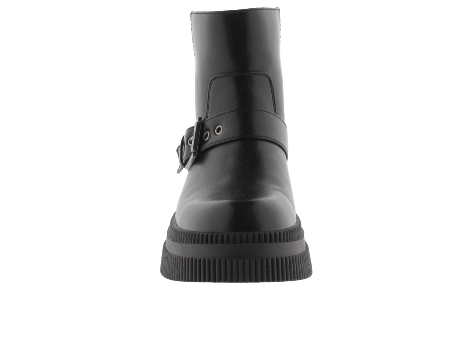 victoria Botines Dublín Efecto Piel Negro Monocromo & Suela Gruesa & Correa 1301105 para Mujer