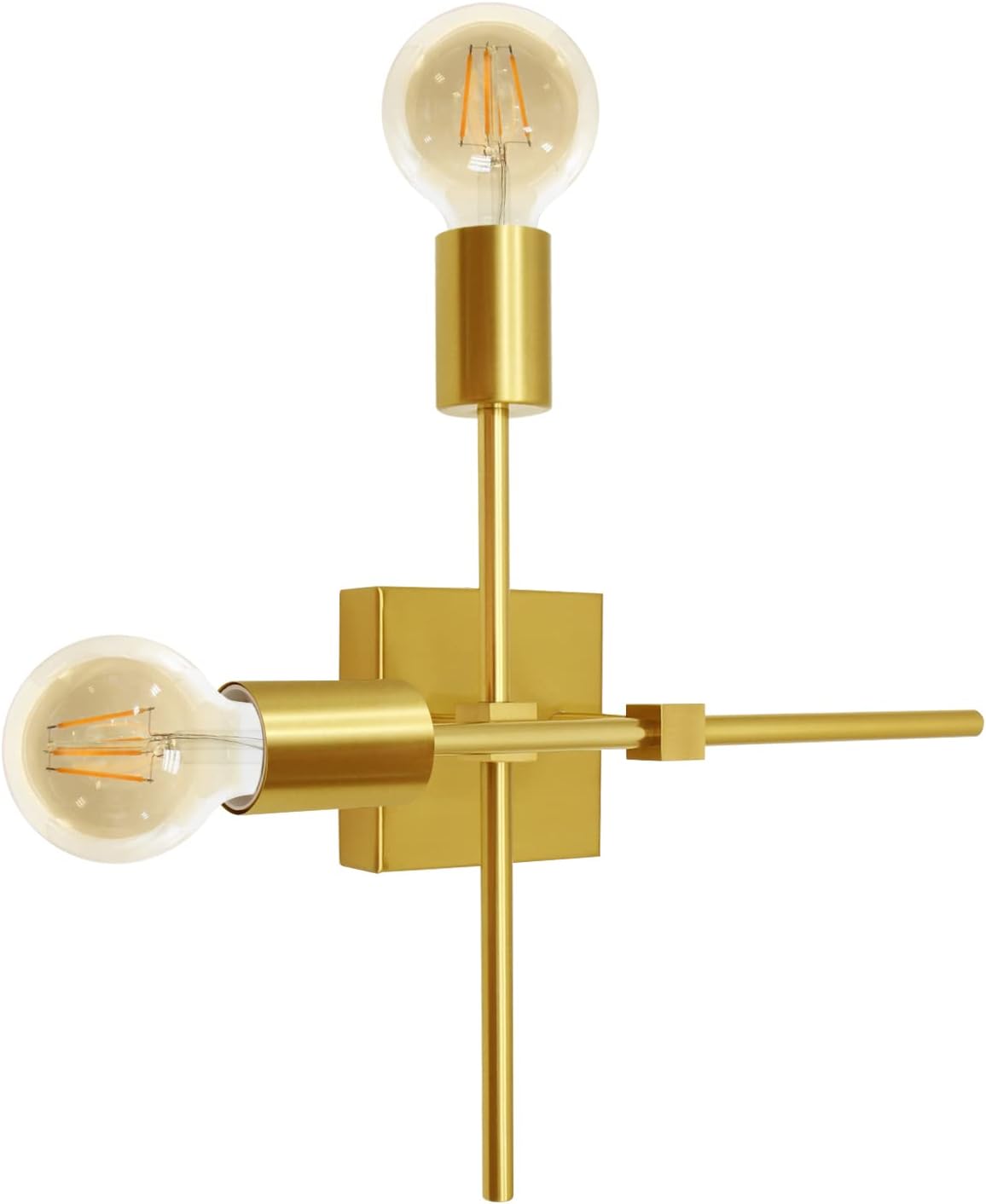 2Light Gold Vanity Light Fixtures,Bathroom Lights Over Mirror,Brass