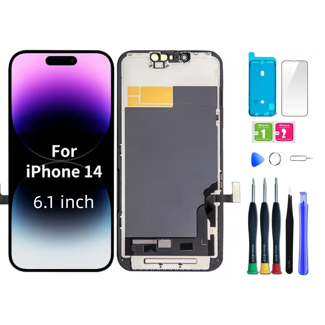 Amazon.co.jp: bstdianzi iPhone 14用 画面交換 6.1インチ フルHD 