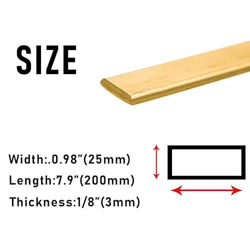 Miniatura 17 de Barra plana de latón de 3/16" x 1" x 10", hoja de latón de calibre 4 para modelos, manualidades, reparaciones, electricidad