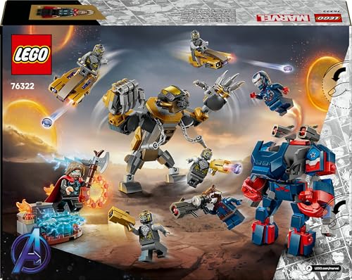 | Marvel Avengers: Endgame Thor Contro Chitauri - Giocattolo con Mech, Figura di Gorilla e 7 Minifigure tra cui Thor, Rocket e Iron Patriot - Regalo da Supereroi per Bambini da 8 Anni - 76322 - Lego - Immagine 10