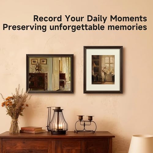 Splinterix 16x20 Picture Frame, 16 x 20 Photo Frame for Wall or Tabletop Display, Ornate Vintage 20x16 Picture Frames with Plexiglass, Display Poster 11x14 with Mat or 16x20 without Mat for Antique Déco, Brown, 1 Pack — view 6