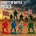 Liberty Imports Army Men Toy Soldiers Playset Bucket – WWII Action Figures with Military Vehicles, Accessories & Flags – Kids Imaginative Battle Toy Set (200 PCS - Soldiers Only)