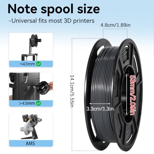 Image of Dynta PLA 3D Printer Filament Bundle 250g, 1.75mm /±0.02mm 6 Colors 1.5KG