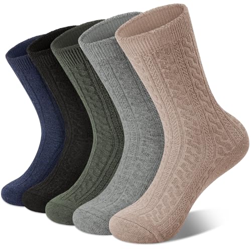 Image of Loritta Wool Socks for Women, Winter Warm Hiking Boot Socks Gifts