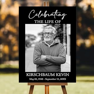 Personalized Celebration of Life Decor Sign, Custom Funeral Poster for Honoring a Beloved Soul, Custom Memorial Display for Entry Table, Ceremony, or Memorial Reception