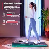 Sportstech Walking Pad bis 6 km/h – manuelle Steigung bis 9%, inklusive App Mitgliedschaft, LCD Display, Schrittzähler, leicht & kompakt, Transportrollen, WalkMate bis 120kg Nutzergewicht – Ansicht 3