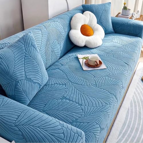 YKFN ソファーカバー 肘付き 3人掛け ストレッチ 伸縮素材伸び良く 無地 北欧風 おしゃれ ストレッチソファーカバー 縦横弾力 フィットカバー 滑り止め 柔らかい クッションカバー付き 犬 猫 傷 キズ防止 防塵カバー ソファー保護カバー オールシー