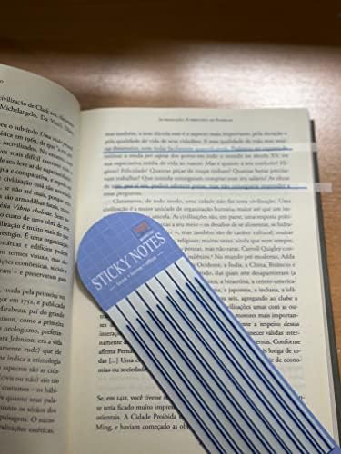 Marcadores Adesivos Azul Translúcido – 160 Tiras Finas para Leitu...