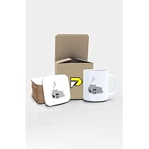 Postermanya Tembel Koala Tasar ml  Bask l  Kupa Bardak Seti, E lenceli  zel Hediye Mug