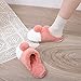 Ladies'/Men Memory Foam Slippers - Bag Heel Warm Mute W/Indoor Outdoor Anti-Skid Slippers,Round Ball Peluche Fleece Forrado para Modelos De Pareja House Slip On Shoes,Pink,40/9 UK