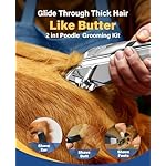 oneisall Pet Grooming Kit for Heavy Thick Hair&Coats/Low Noise Rechargeable Cordless Pet Shaver with Stainless Steel Blade and Dog Paw Trimmer/Waterproof Dog Shaver for Dogs Pets Animals - Image 3