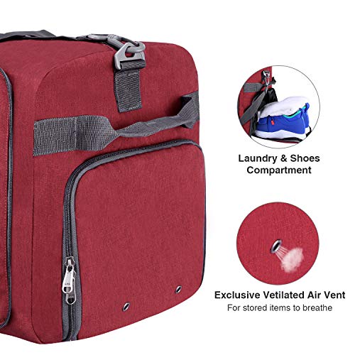 Canway 115L Travel Duffel Bag, Foldable Weekender Bag with Shoes Compartment for Men Women Water-proof & Tear Resistant - Thumbnail 3