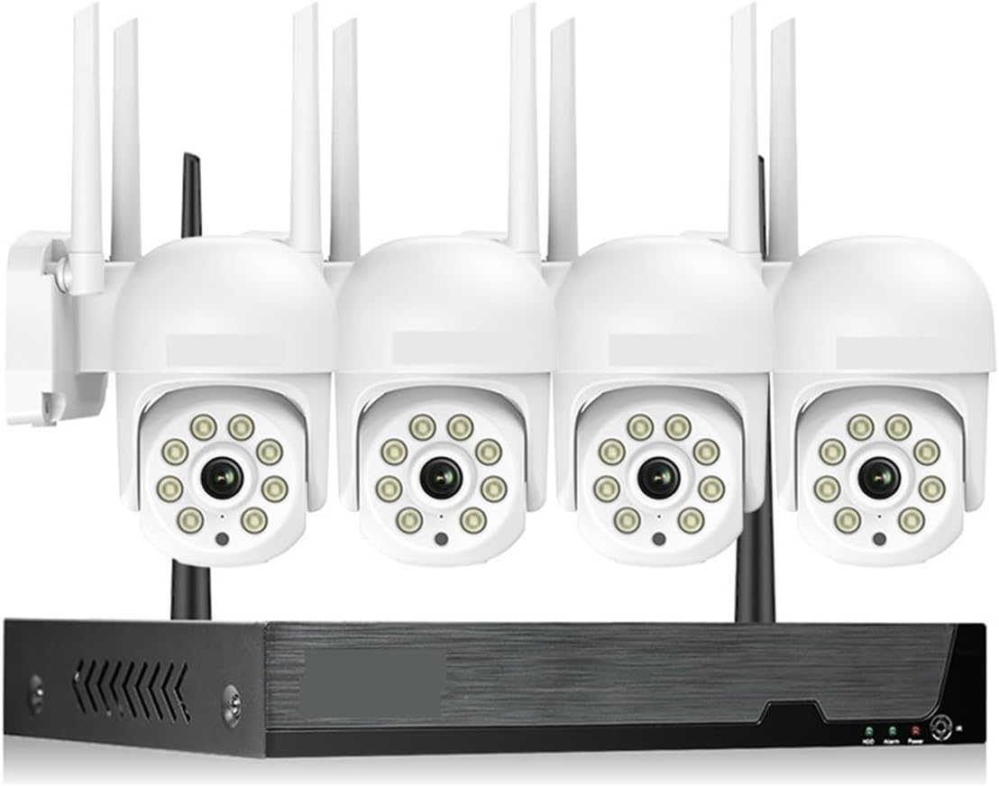DVR Surveillance Kits, 3MP Ptz Camera Kit Video Surveillance Wireless Camera System Outdoor Security Camera System(None,3MP 8CH NVR4Cam)