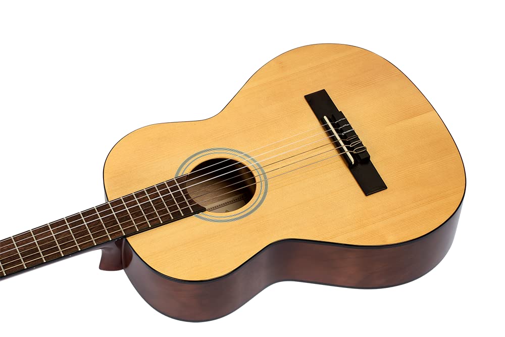 Ortega Guitars 3/4 Konzert Gitarre – Student Series – Fichte, Katalpa, Hochglanz Natur (RST5-3/4)