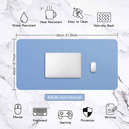 Image of Desk Pad XX-Large, DOBAOJIA Office Desk Mat, Desk Cover Mat, Laptop Mat for Desk, Extended Mouse Mat, Large Mouse Pad for Office /Home, PU Leather +Suede Non-Slip 31.5 inch x 15.8 inch / 80 x 40cm