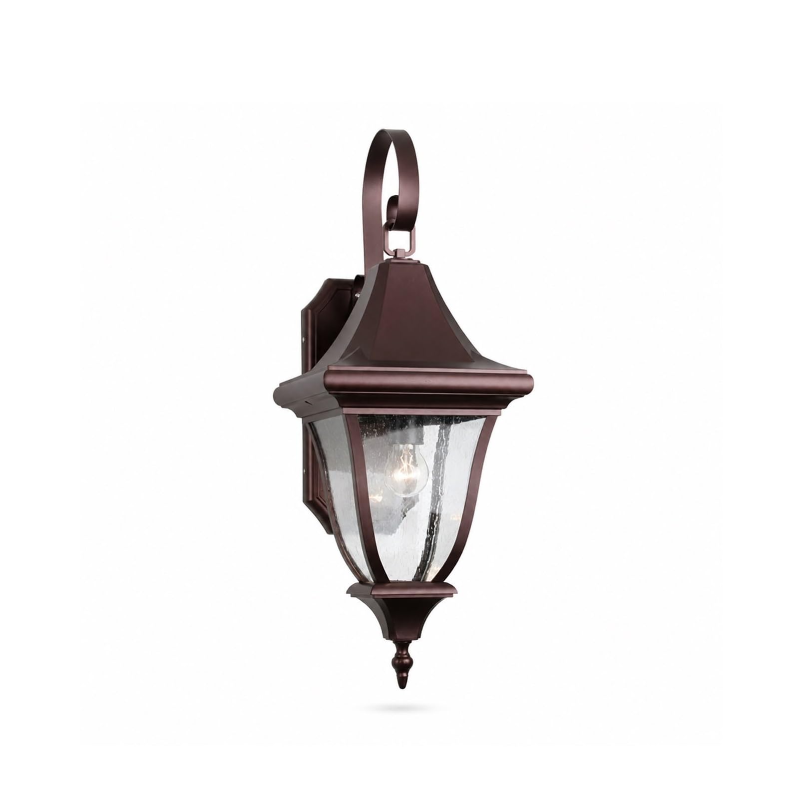 OZBMA American Style Outdoor Rose Gold Wall Lantern, 26.4" Waterproof Aluminum Alloy Exterior Light with Glass Shade, Rustproof Lamp for Entryway, Staircase, Patio, Foyer Threshold