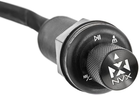 NVX XUBT3 Universal Bluetooth Audio Receiver & Volume/Playback Controller Knob for Cars, Trucks, Motorcycles, ATVs & Boats