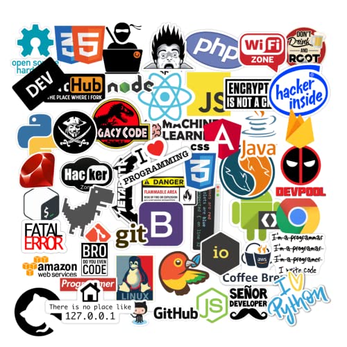 CodersParadise – Pack of 51 Laptop Vinyl Self-Adhesive Sticker for Programmer, Coder, Developer, IT Professional – Multicolor Stickers for Laptop, Journal, Guitar, Mobile – Waterproof Residue Free CodersParadise – Pack of 51 Laptop Vinyl Self-Adhesive Sticker for Programmer, Coder, Developer, IT Professional – Multicolor Stickers for Laptop, Journal, Guitar, Mobile – Waterproof Residue Free
