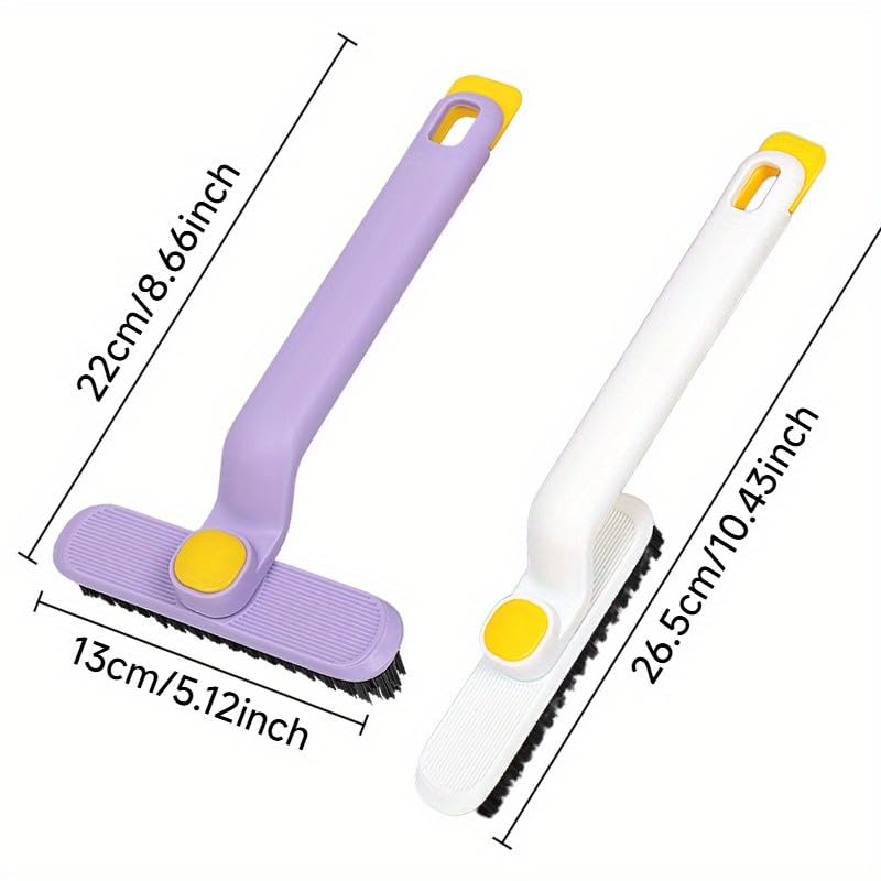 Image of DecorTwist V-Shape Grout Cleaning Brush | Hard Bristle Tile Scrubber | No-Scratch Safe for Marble Ceramic Vitrified | Bathroom Floor Corner Crevice Soap Scum Remover | Ergonomic Grip