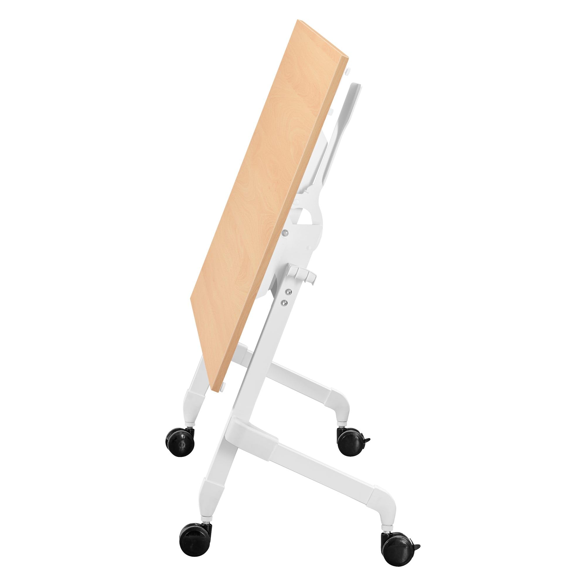 Table rabattable plateau hêtre L 120 x P 70 cm - Galice Plus (Blanc)
