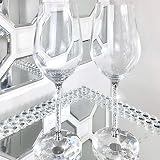 Touch of Vogue TOV® Weingläser, 2 Stück, mit Kristallfüllung gefüllt, Geschenkbox, Diamant-Geschenk, Hochzeit, ...