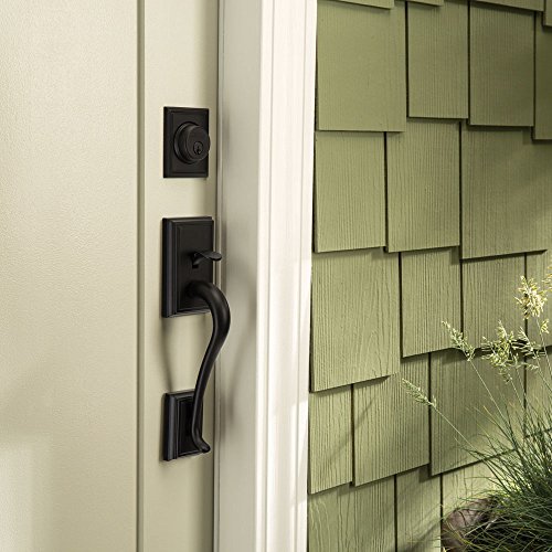 Image of SCHLAGE Addison Single Cylinder Handleset and Right Hand Accent Lever, Antique Pewter (F60 ADD 620 Acc RH)